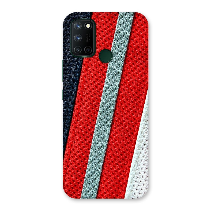 Black Red Grey Stripes Back Case for Realme 7i