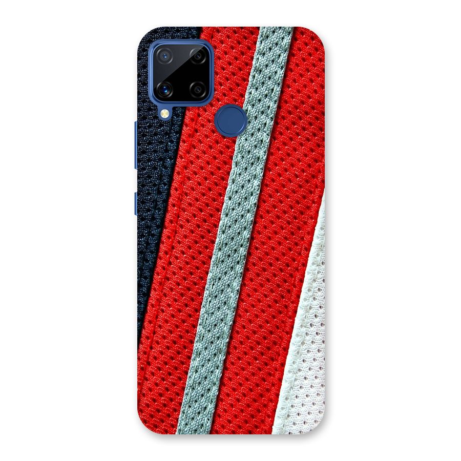Black Red Grey Stripes Back Case for Realme C15