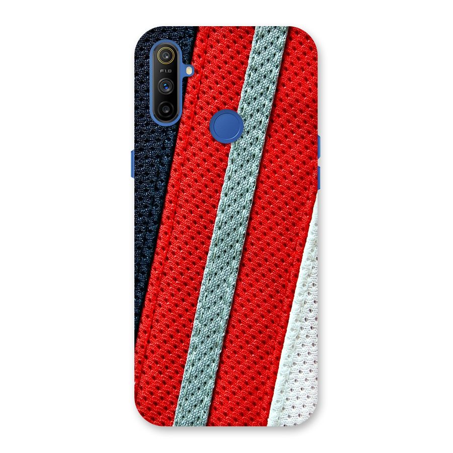 Black Red Grey Stripes Back Case for Realme Narzo 10A