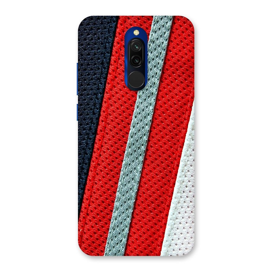 Black Red Grey Stripes Back Case for Redmi 8