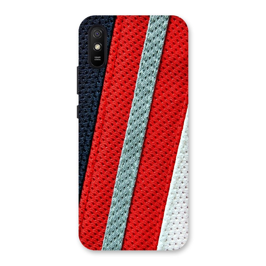 Black Red Grey Stripes Back Case for Redmi 9i