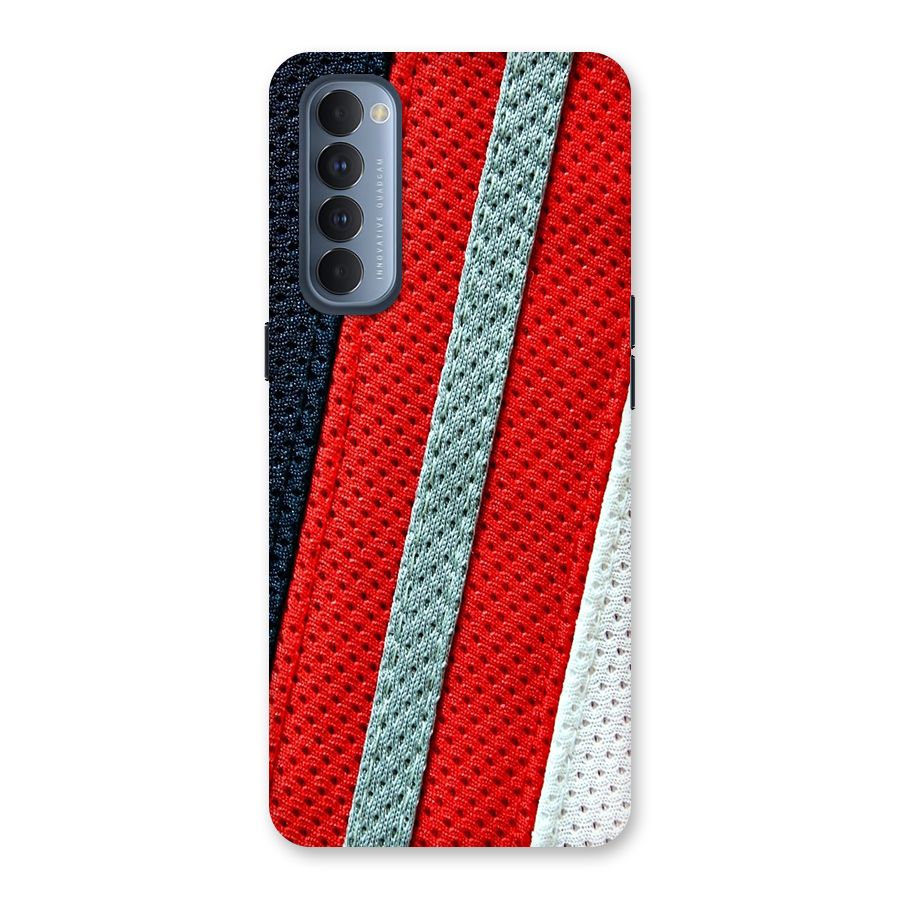 Black Red Grey Stripes Back Case for Reno4 Pro