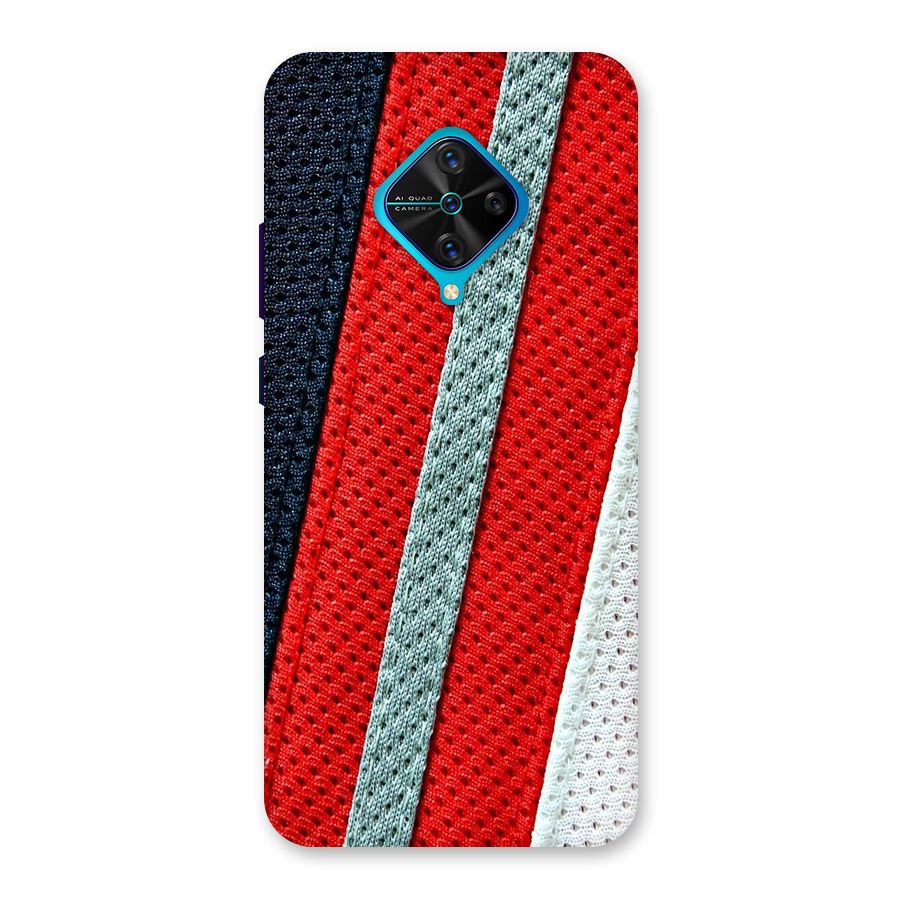 Black Red Grey Stripes Back Case for Vivo S1 Pro