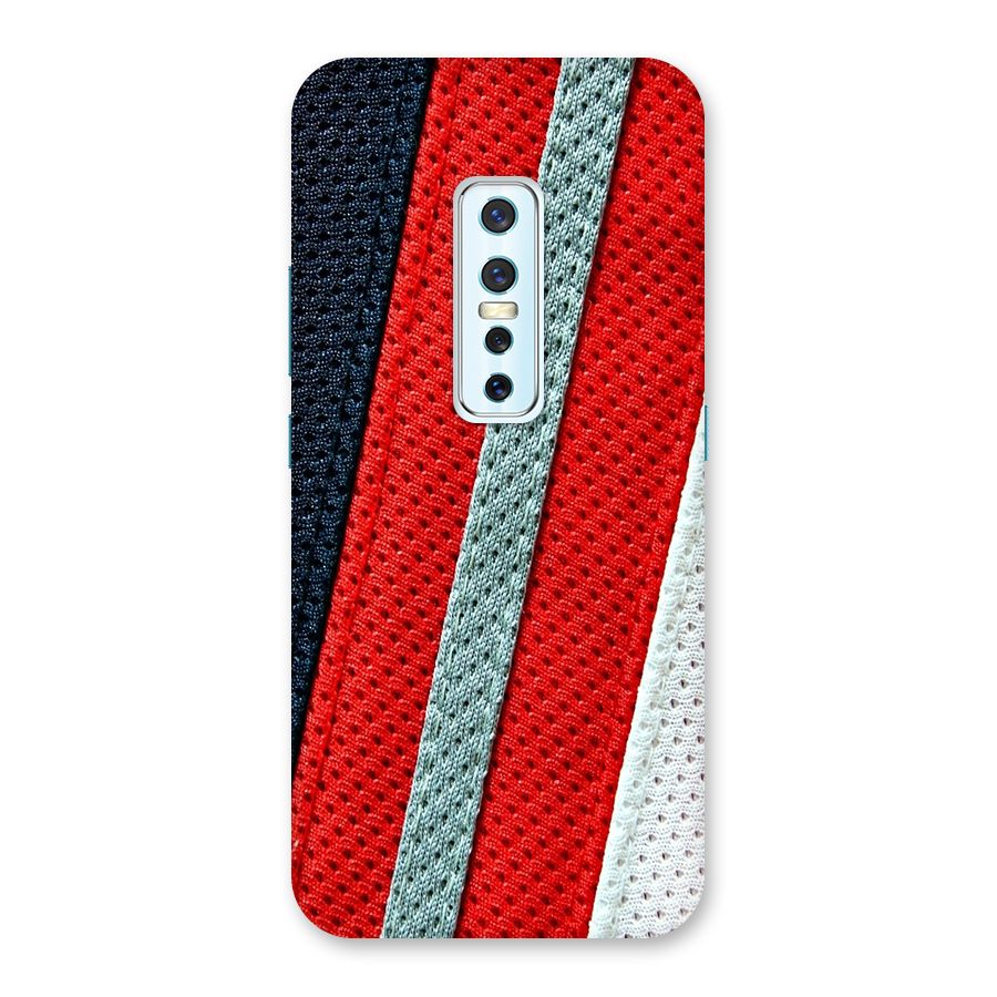 Black Red Grey Stripes Back Case for Vivo V17 Pro