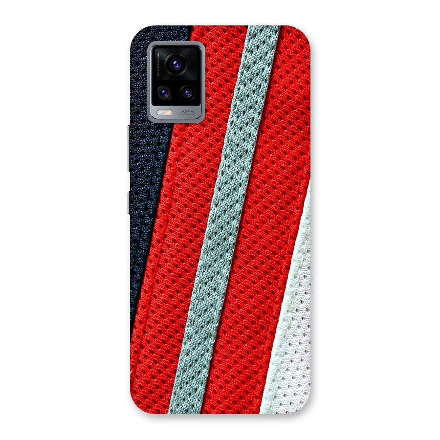 Black Red Grey Stripes Back Case for Vivo V20