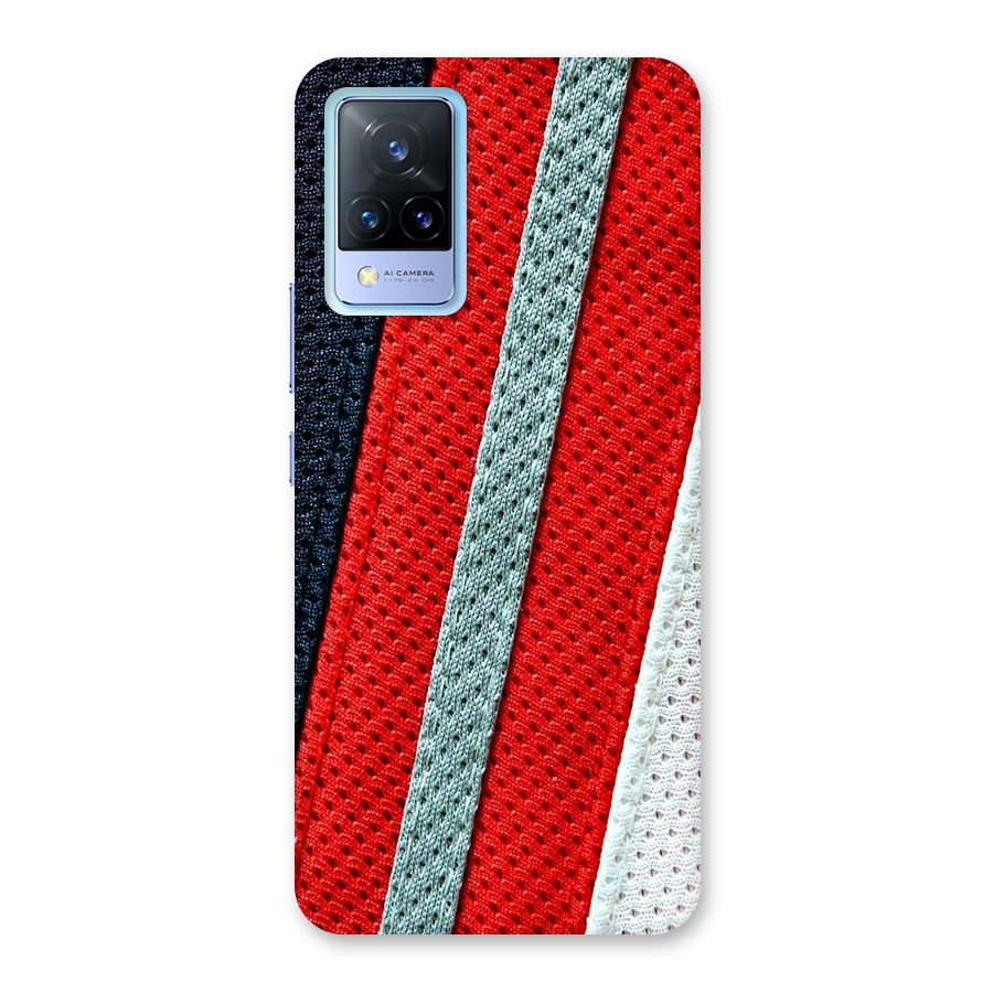 Black Red Grey Stripes Back Case for Vivo V21 5G