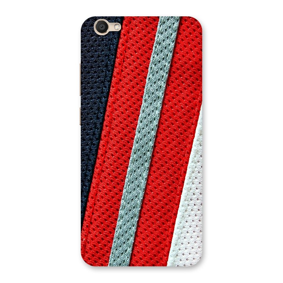 Black Red Grey Stripes Back Case for Vivo V5