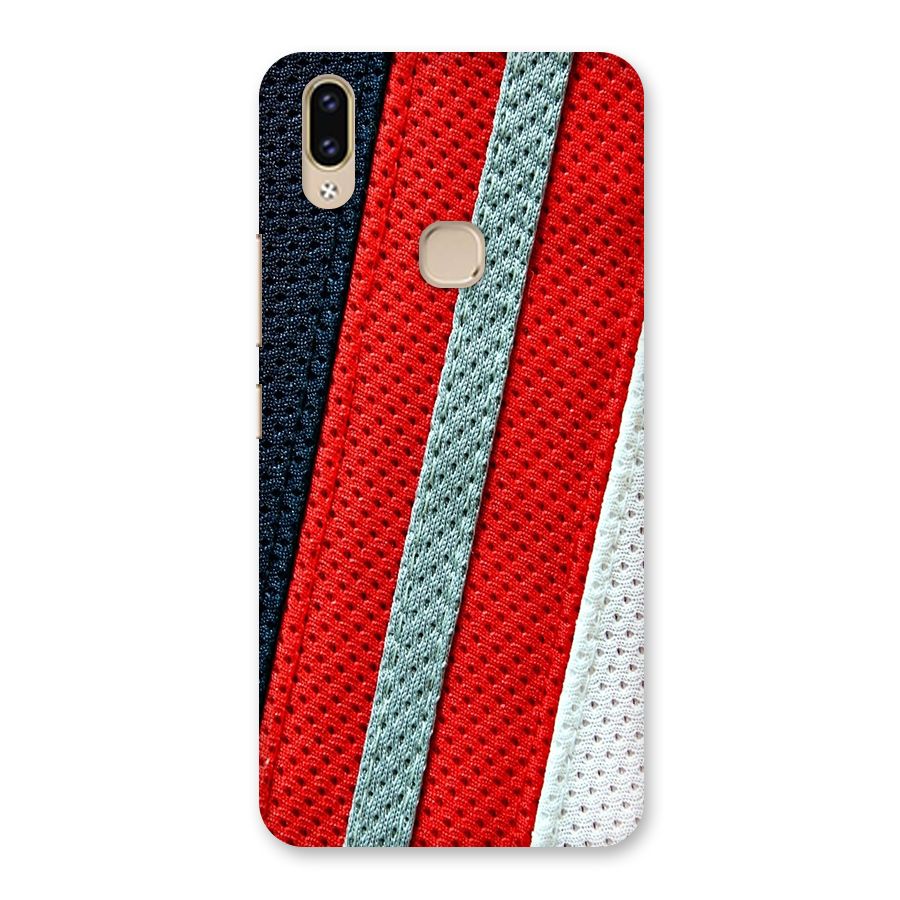 Black Red Grey Stripes Back Case for Vivo V9 Youth