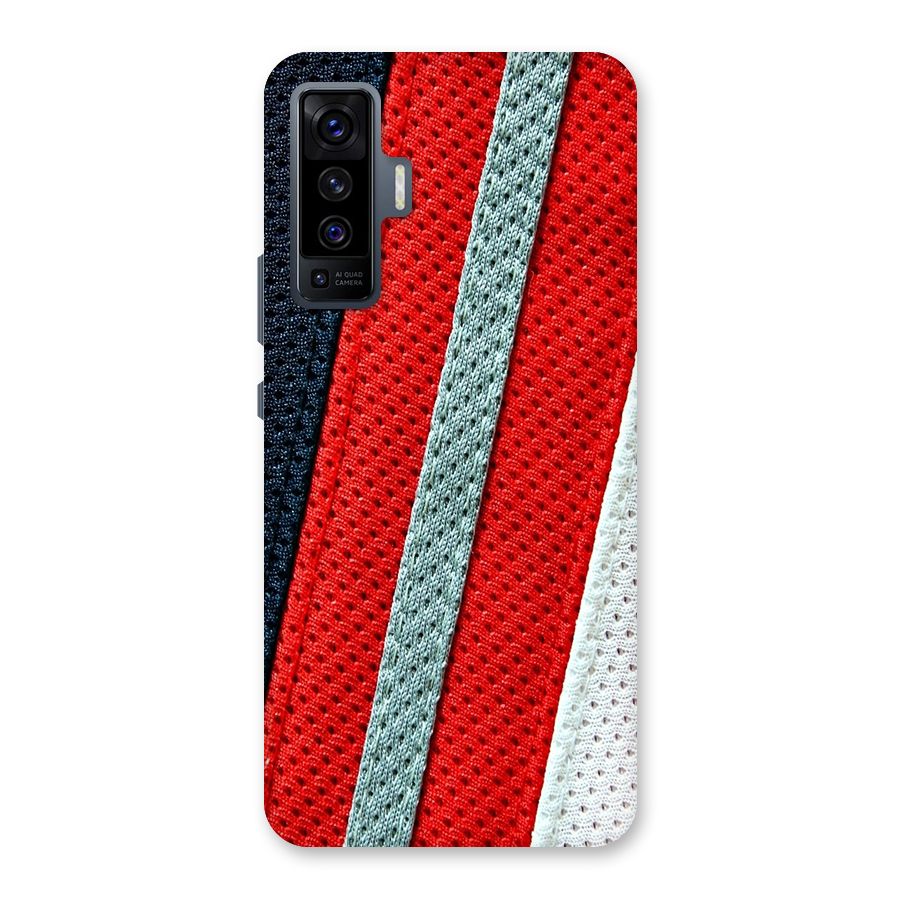 Black Red Grey Stripes Back Case for Vivo X50