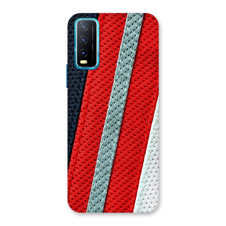 Black Red Grey Stripes Back Case for Vivo Y20