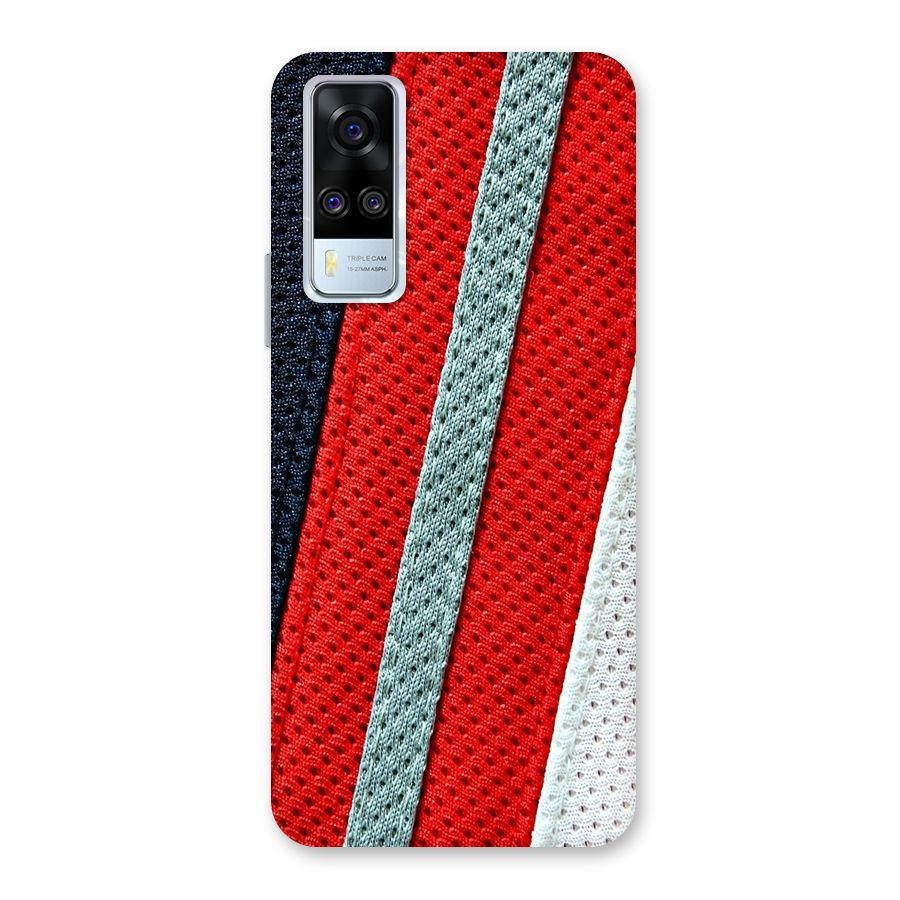 Black Red Grey Stripes Back Case for Vivo Y31