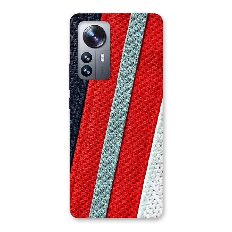 Black Red Grey Stripes Back Case for Xiaomi 12 Pro