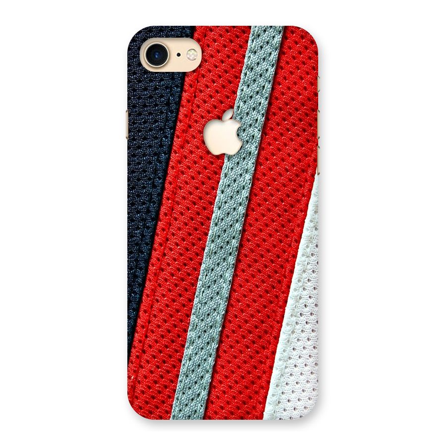 Black Red Grey Stripes Back Case for iPhone 7 Apple Cut