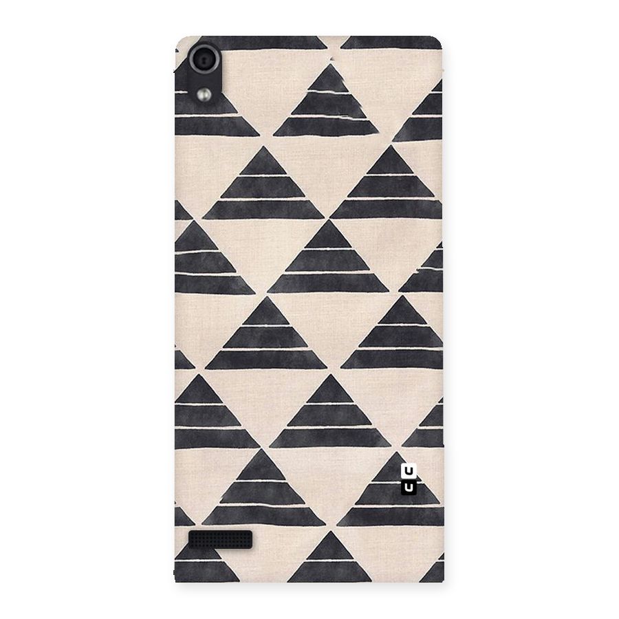 Black Slant Triangles Back Case for Ascend P6