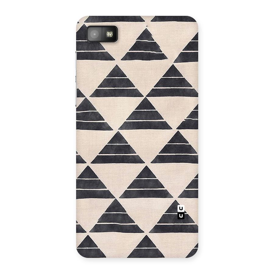 Black Slant Triangles Back Case for Blackberry Z10