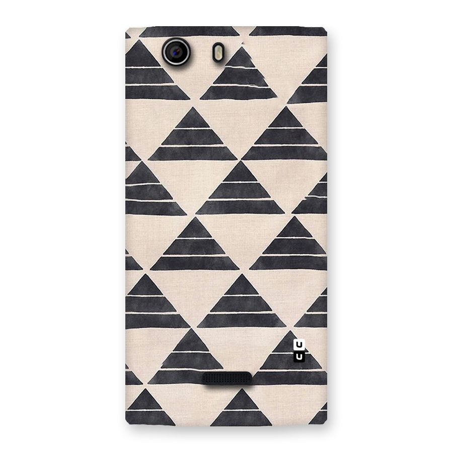 Black Slant Triangles Back Case for Canvas Nitro 2 E311