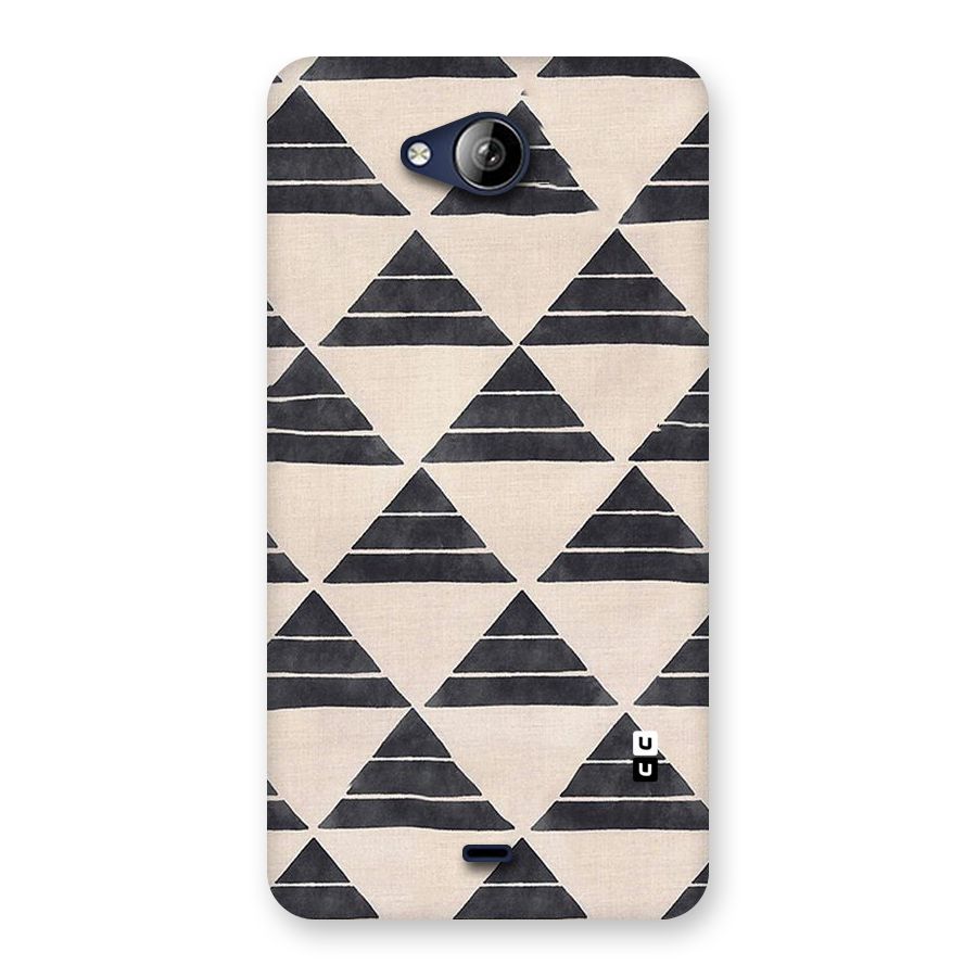 Black Slant Triangles Back Case for Canvas Play Q355