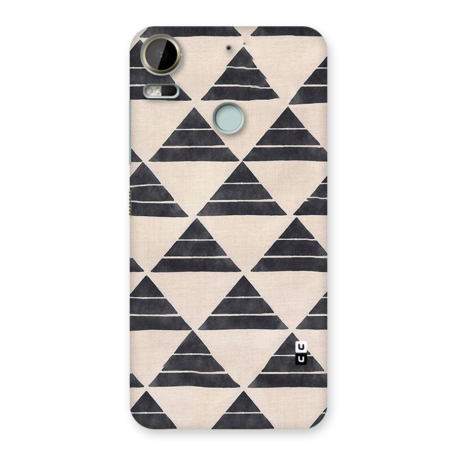 Black Slant Triangles Back Case for Desire 10 Pro