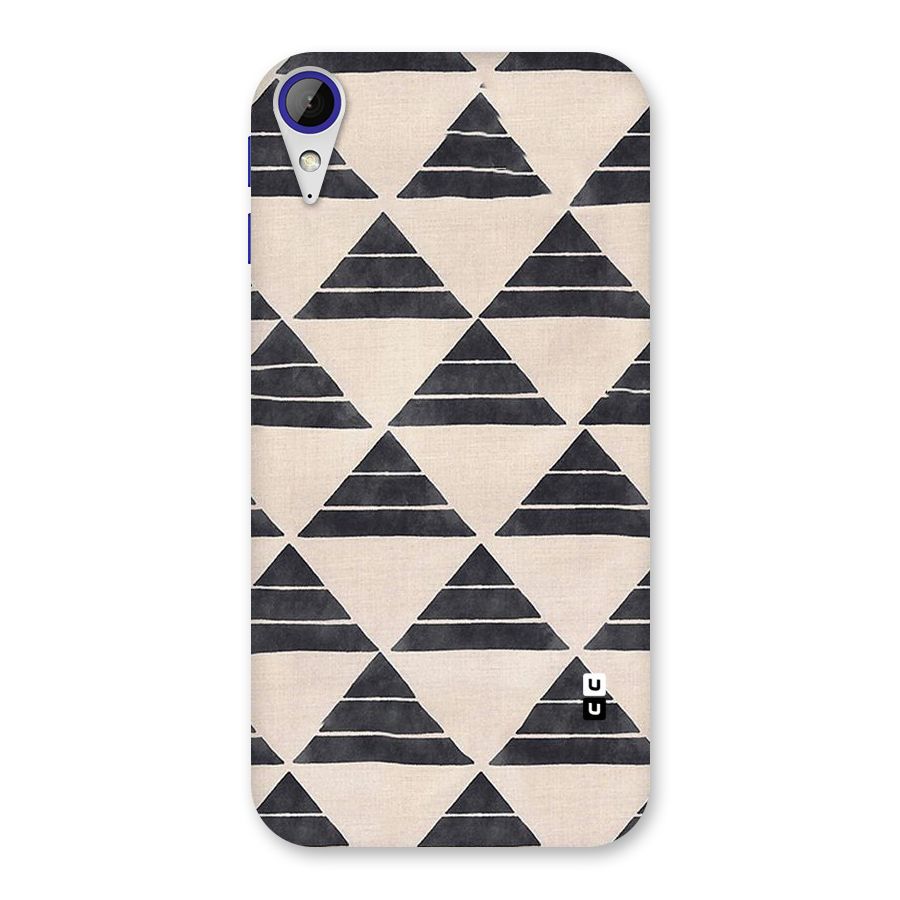 Black Slant Triangles Back Case for Desire 830