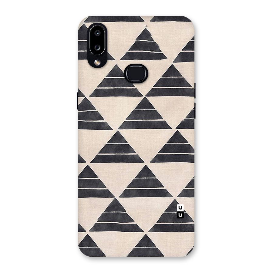 Black Slant Triangles Back Case for Galaxy A10s