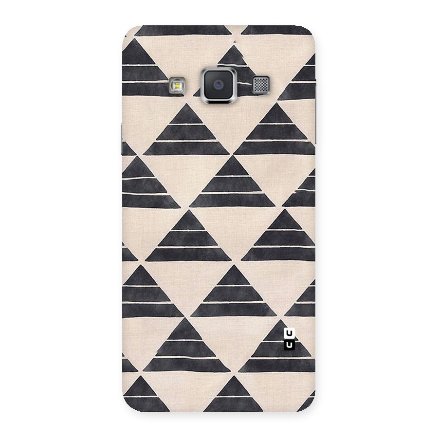 Black Slant Triangles Back Case for Galaxy A3