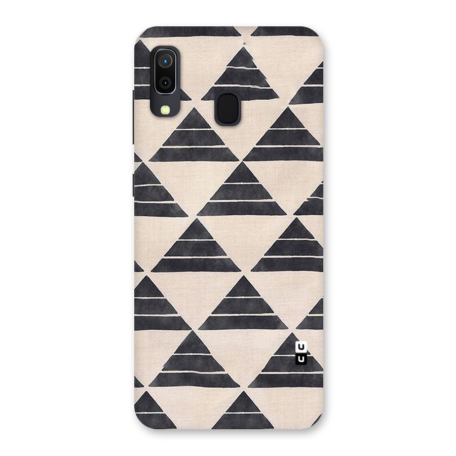 Black Slant Triangles Back Case for Galaxy A30