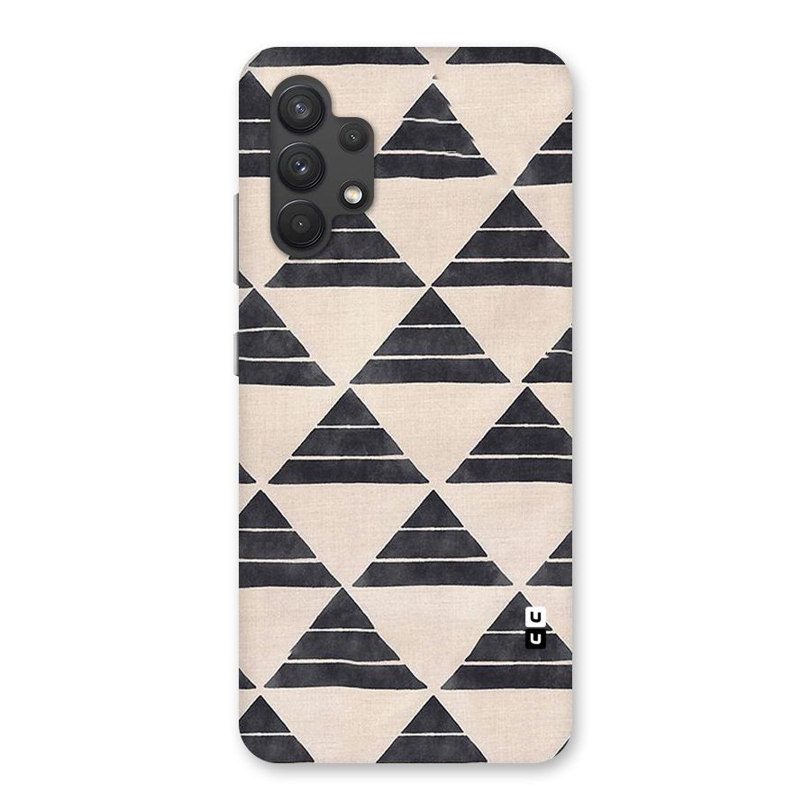 Black Slant Triangles Back Case for Galaxy A32