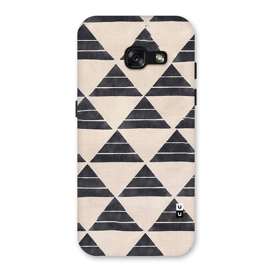 Black Slant Triangles Back Case for Galaxy A3 (2017)