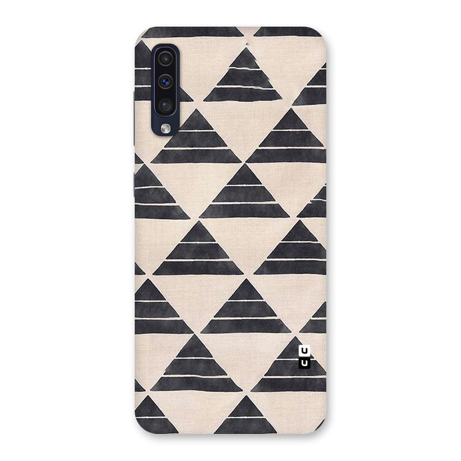 Black Slant Triangles Back Case for Galaxy A50s