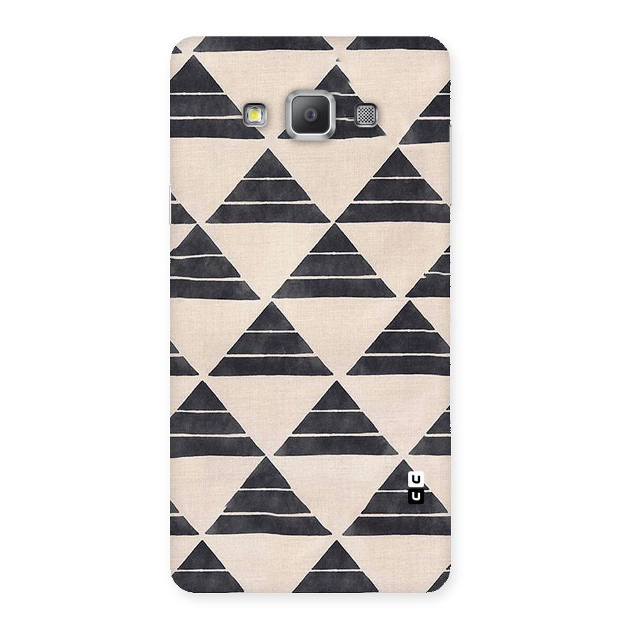 Black Slant Triangles Back Case for Galaxy A7