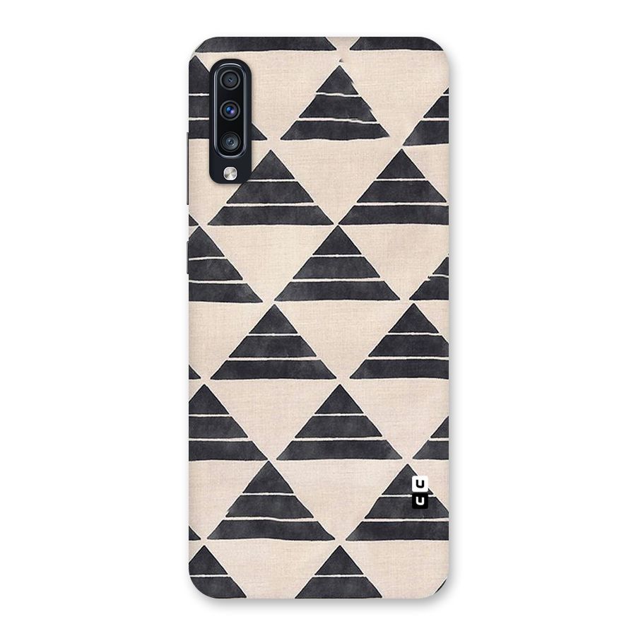 Black Slant Triangles Back Case for Galaxy A70