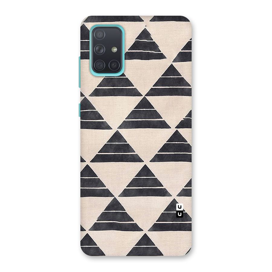 Black Slant Triangles Back Case for Galaxy A71