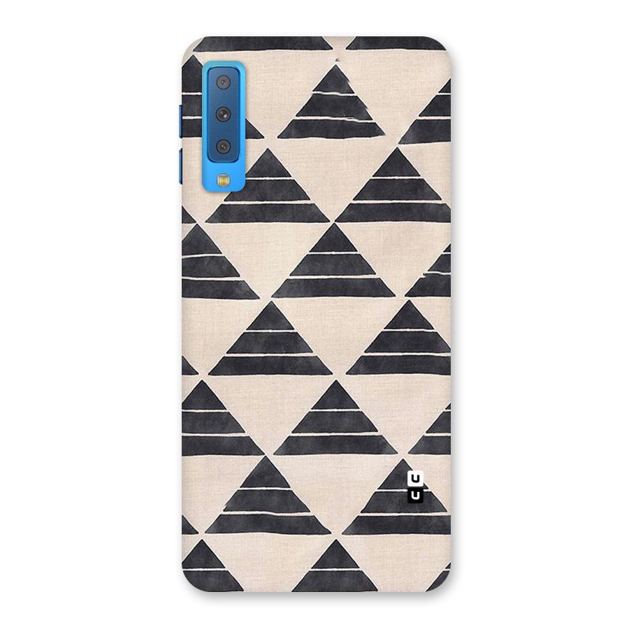 Black Slant Triangles Back Case for Galaxy A7 (2018)
