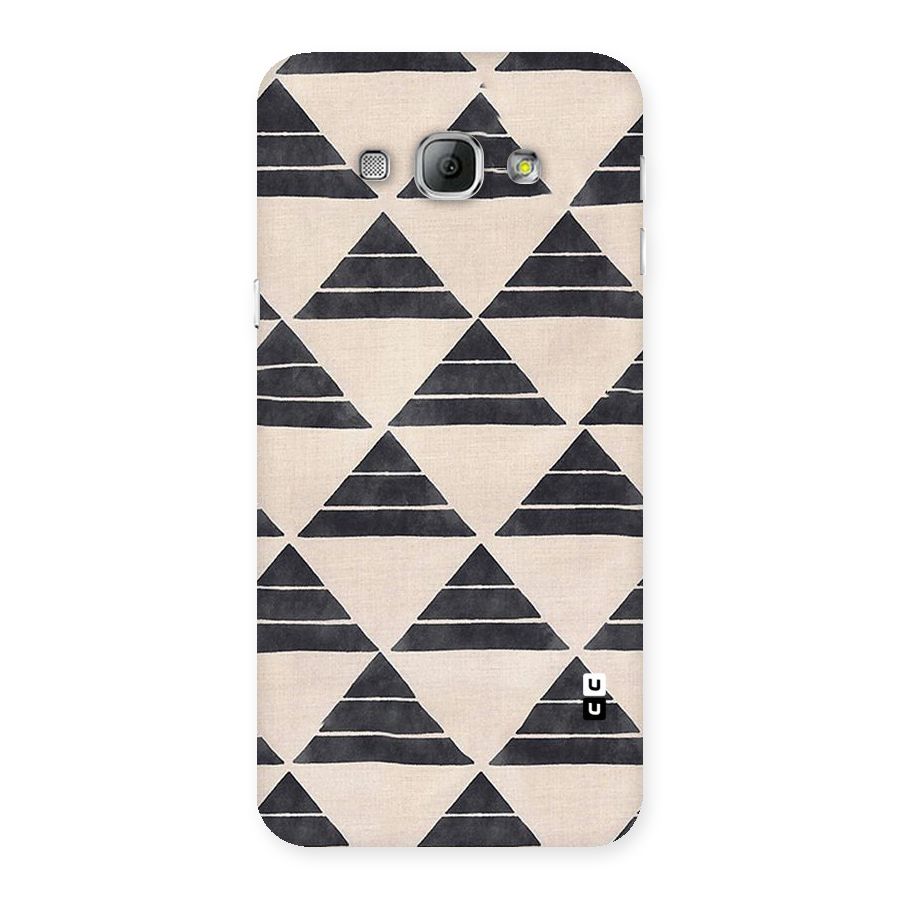 Black Slant Triangles Back Case for Galaxy A8