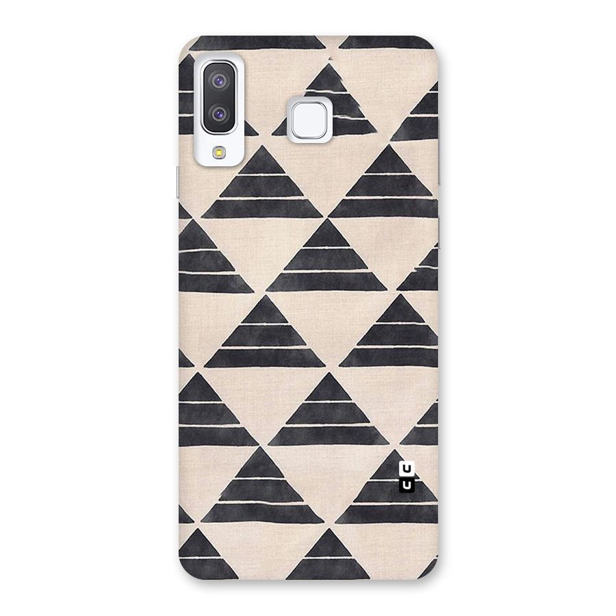 Black Slant Triangles Back Case for Galaxy A8 Star