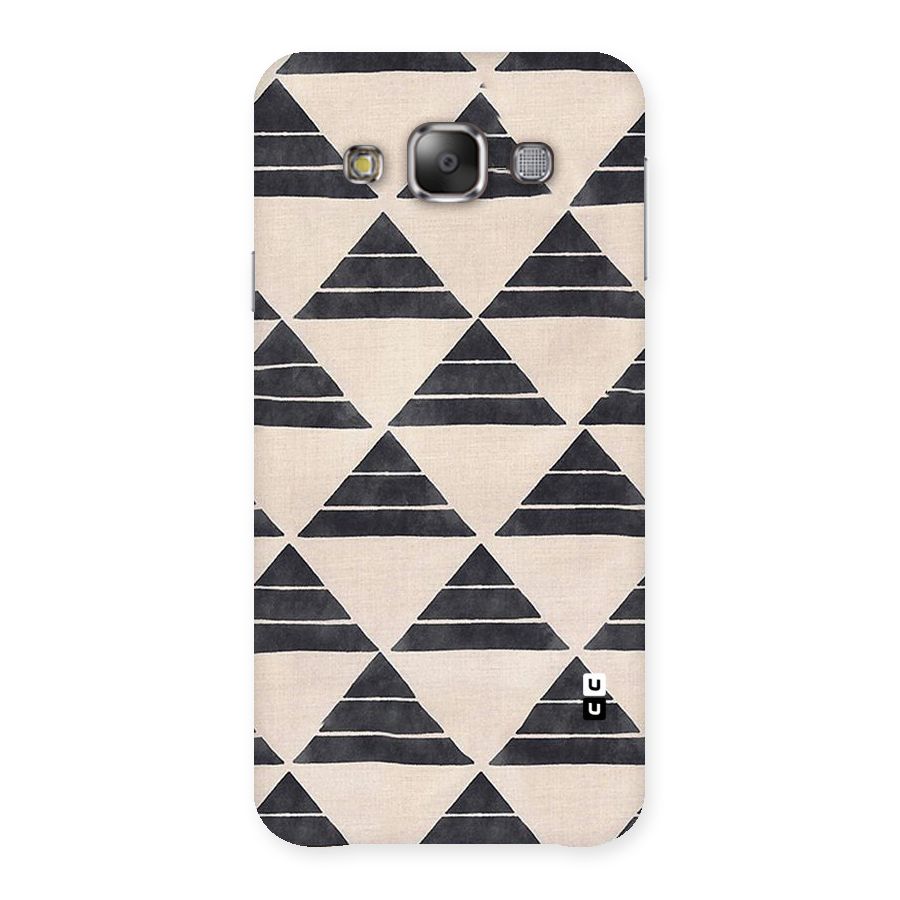 Black Slant Triangles Back Case for Galaxy E7