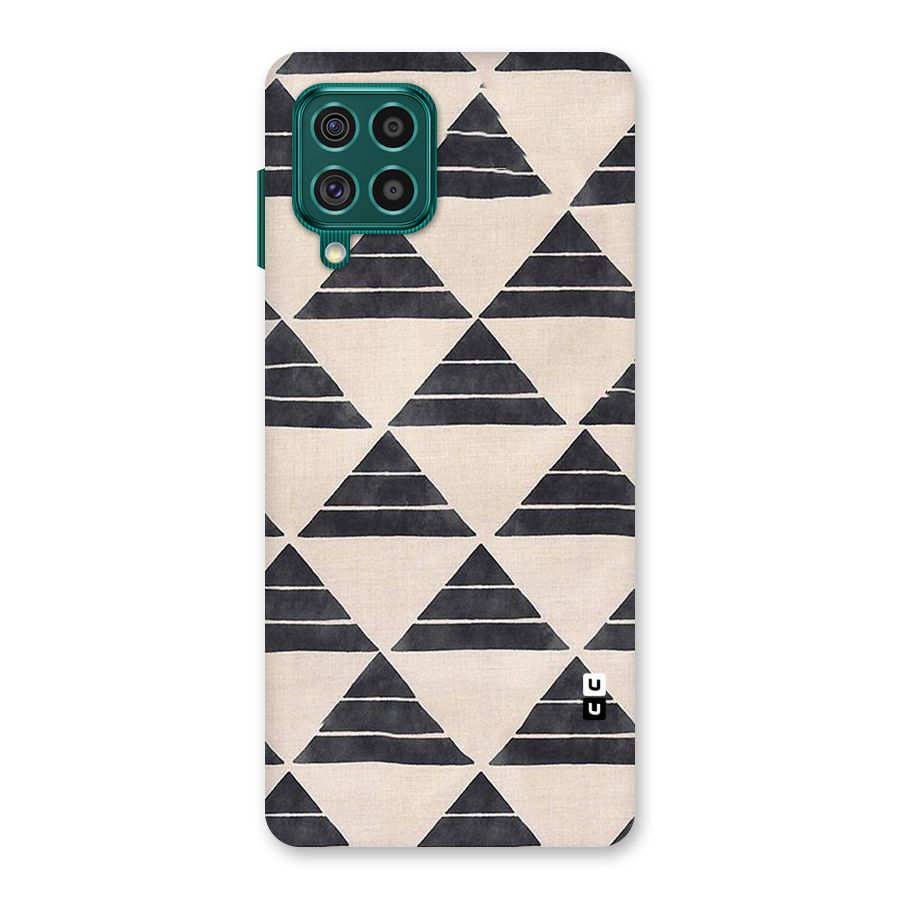 Black Slant Triangles Back Case for Galaxy F62
