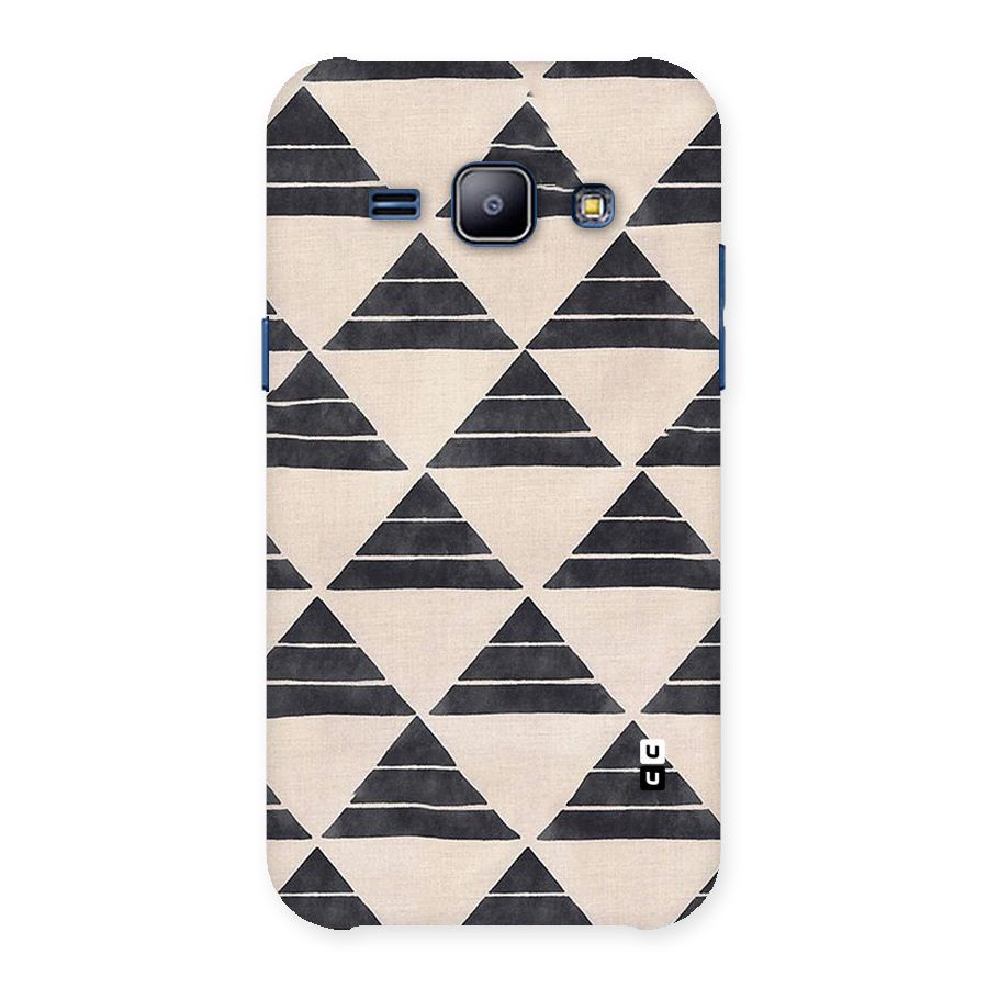 Black Slant Triangles Back Case for Galaxy J1