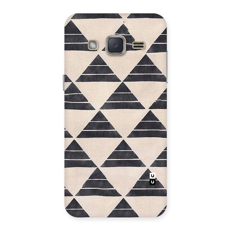 Black Slant Triangles Back Case for Galaxy J2