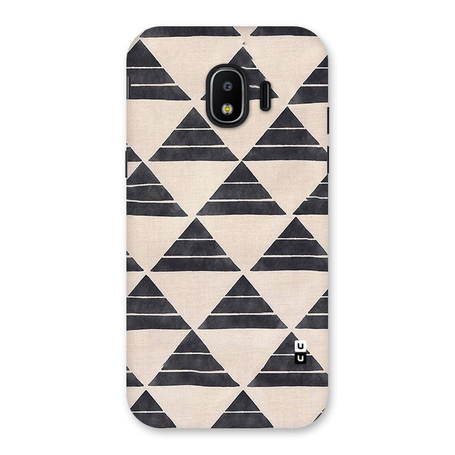 Black Slant Triangles Back Case for Galaxy J2 Pro 2018