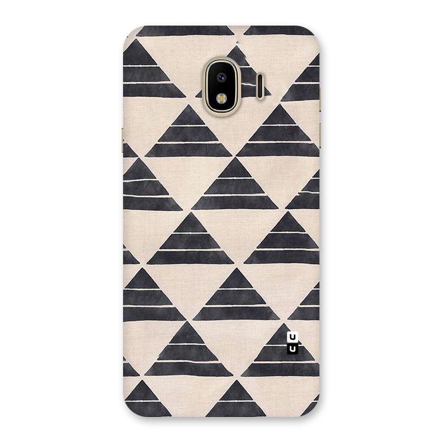 Black Slant Triangles Back Case for Galaxy J4