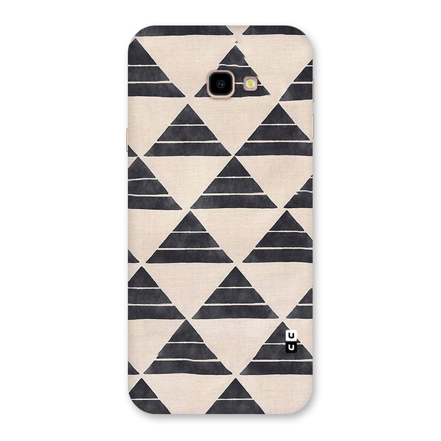 Black Slant Triangles Back Case for Galaxy J4 Plus