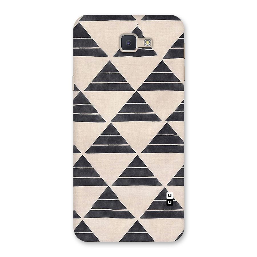 Black Slant Triangles Back Case for Galaxy J5 Prime