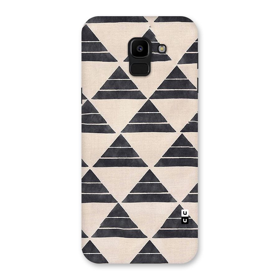 Black Slant Triangles Back Case for Galaxy J6