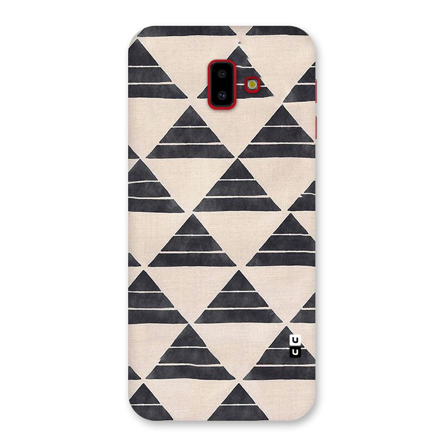 Black Slant Triangles Back Case for Galaxy J6 Plus