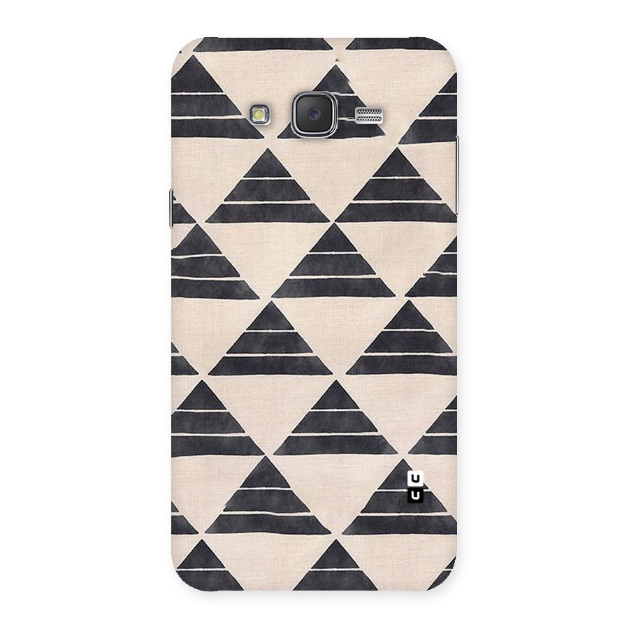 Black Slant Triangles Back Case for Galaxy J7
