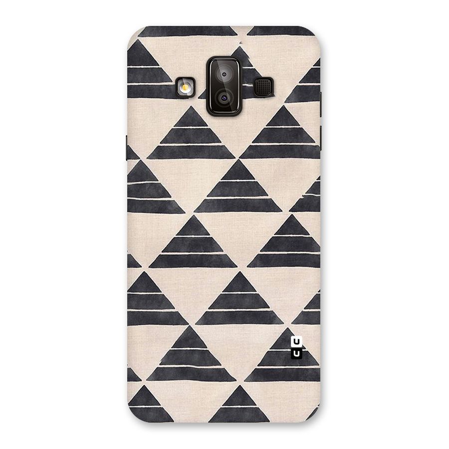 Black Slant Triangles Back Case for Galaxy J7 Duo