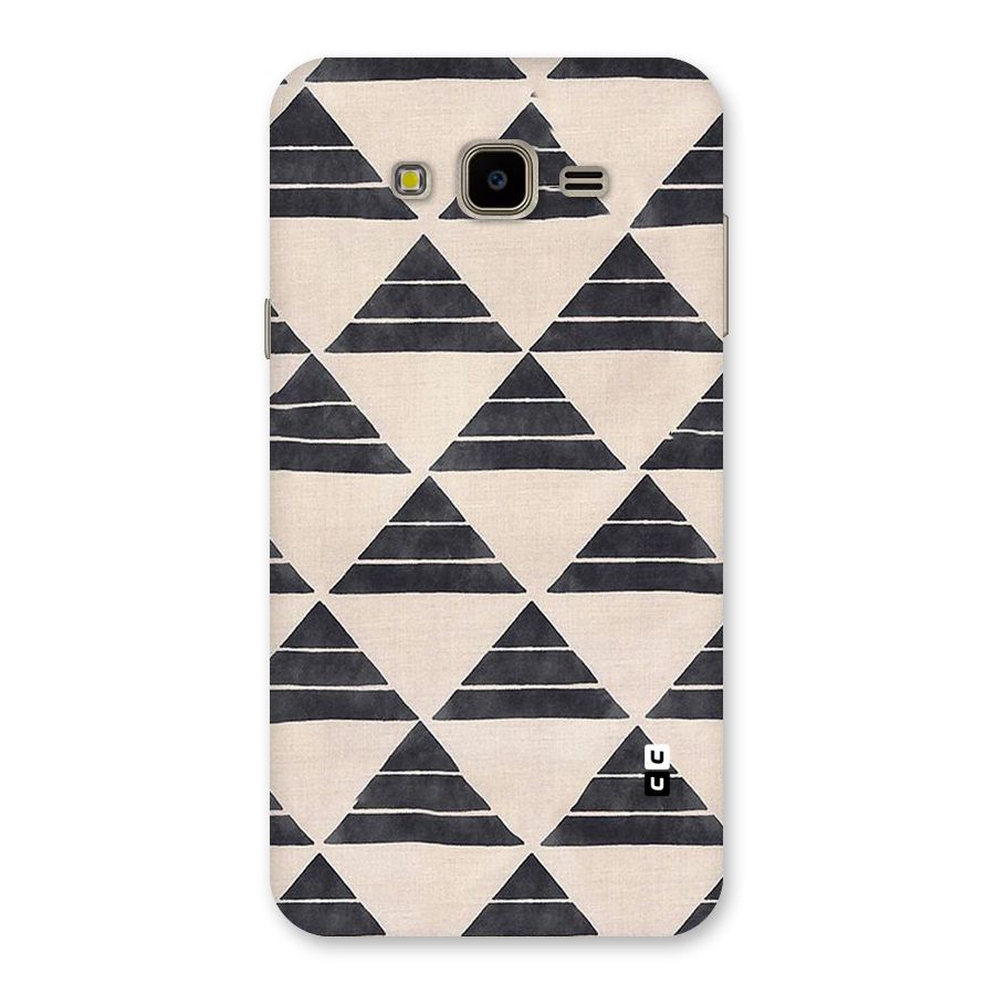 Black Slant Triangles Back Case for Galaxy J7 Nxt