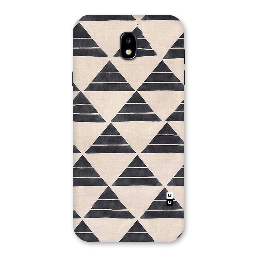 Black Slant Triangles Back Case for Galaxy J7 Pro