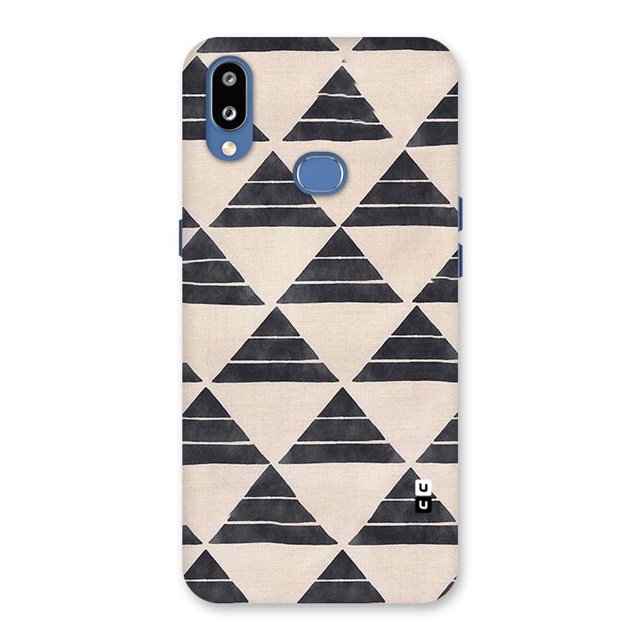 Black Slant Triangles Back Case for Galaxy M01s